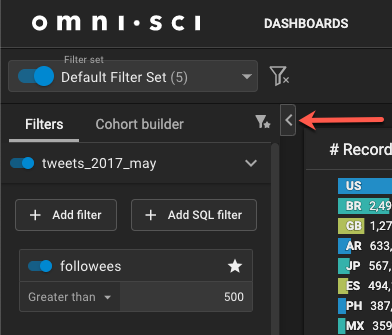 Filter controls