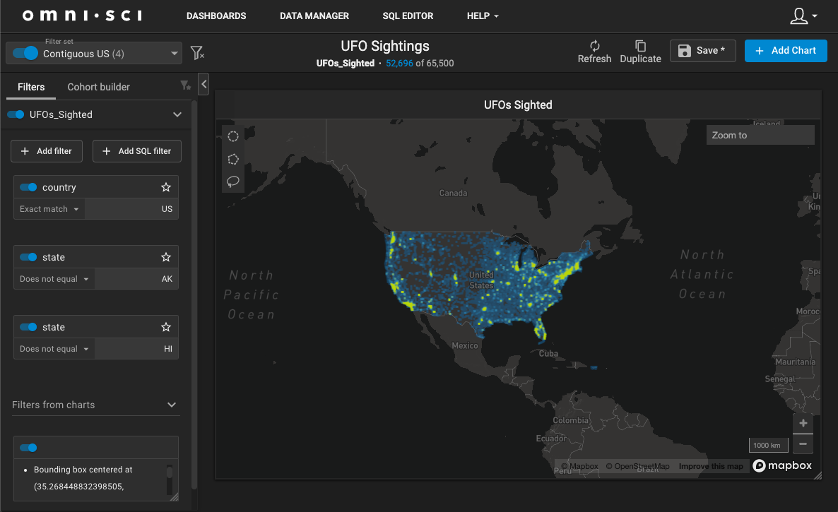 Filtered to Contiguous US